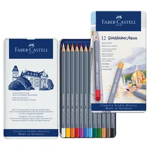 Comparateur de prix : FABER-CASTELL Boîte de 12 Crayons de couleur Goldfaber aquarelle
