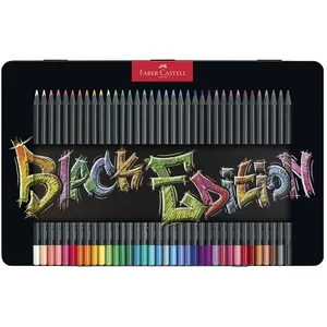 Boîte de 36 Crayons de couleur Faber-Castell Black Edition