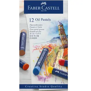 Coffret cartonné 12 pastels à l’huile Faber-Castell Goldfaber