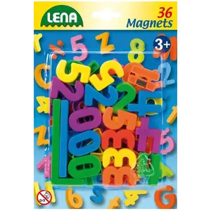 SIMM Spielwaren Lena 65747-36 Aimants Chiffres et Lettres, env. ø 3 cm pas cher