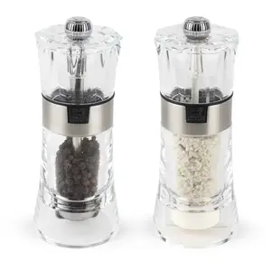 Peugeot Oslo Duo de moulins à poivre et à sel humide manuels en acryl 14 cm TU pas cher