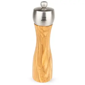 Comparateur de prix : Fidji Moulin à sel manuel en bois d'olivier et inox 20 cm Peugeot
