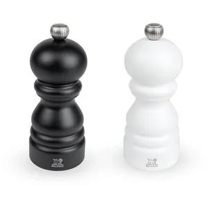 Comparateur de prix : Peugeot Duo de moulins poivre et sel bois noir mat et blanc mat 12cm