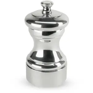 Mignonnette Moulin à sel manuel en métal argenté 10 cm. Peugeot pas cher