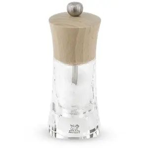 Comparateur de prix : Peugeot - Moulin à sel manuel en bois et acryl couleur naturel 14 cm