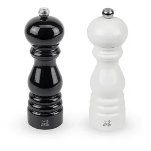 Comparateur de prix : PEUGEOT Paris Duo Moulin à Poivre et Moulin à sel Noir/Blanc 18 cm