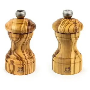 Peugeot Duo moulin à sel et poivre manuel en bois d'olivier Bistro 10 cm Peuge... pas cher