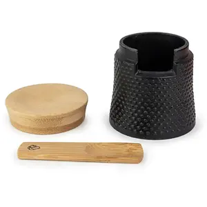 Coupelle à sel 7 cm avec cuillère en bambou Bali en fonte Peugeot pas cher