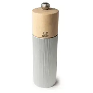 Line Moulin à sel manuel en bois et aluminium, alu, 22 cm Peugeot pas cher