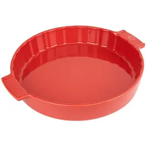 Emile Henry Plat à Tarte Céramique Blanc Farine 28 x 28 x 5,5 cm