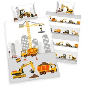 Herding babybest® Parure de lit enfant chantier 100x135 cm pas cher