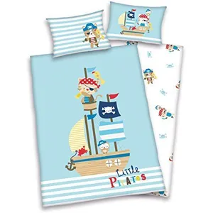 HERDING Literie en coton 100x135 Mali Pirates 7499 Bateau pour un litVendu paramazon