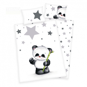 HERDING Housse de couette - BABY BEST - Panda - 100% Coton - 100x135 cm - Lavable pas cher