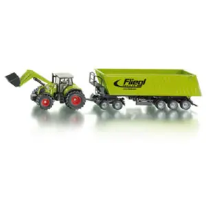 SIKU tracteur Claas avec chargeur frontal, chariot et inclinaison verte (1949) pas cher