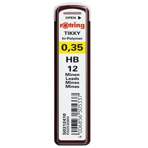 Comparateur de prix : Recharge de mines - ROTRING - Tikky - 0,35 mm - HB - Étui de 12 mines