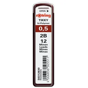 Comparateur de prix : Rotring Tikky Recharge mines pour porte-mines, 0,5mm - 2B, étui de 12 mines