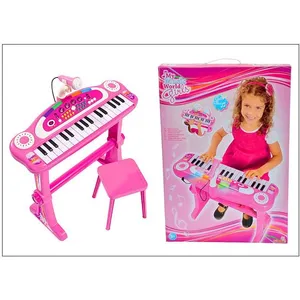 Clavier musical avec microphone rose simba toy
