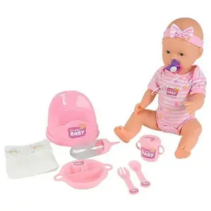 Comparateur de prix : Smoby Poupon NEW BORN BABY Rose 43cm - Boit et Fait Pipi - Accessoires Inclus