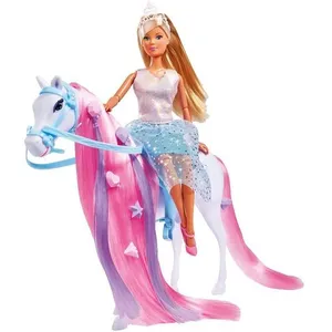 Comparateur de prix : SIMBA.DICKIE.GROUP Simba - Steffi Love Princesse et Cheval - Poupée Mannequin 29cm - Robe + Tiare - Accessoires de Coiffure inclu