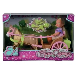 Comparateur de prix : Caleche et cheval pour poupée STEFFI LOVE Evi - SILVERTORN - 12cm - Accessoires inclus