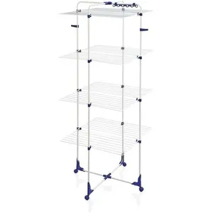 Comparateur de prix : Leifheit Tower 450 Étendoir de sol bleu, blanc   Linge de vêtement (1 pièce (s))