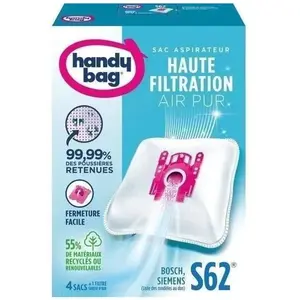 Comparateur de prix : Sacs aspirateurs Handy bag® S62® - Bosch, Siemens - Haute Filtration