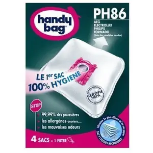 Comparateur de prix : Lot de 4 sacs aspirateur non tissé - ph86 - philips - Handy Bag