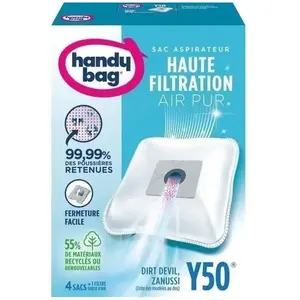 Comparateur de prix : Handy Bag Sac Aspirateur HANDY BAG Y50 (x4 + 1 Filtre à air)