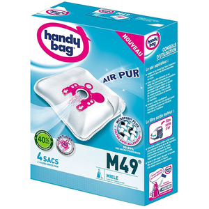 Comparateur de prix : HANDY BAG - Lot de 4 sacs aspirateur non tissé - m49 - MIELE