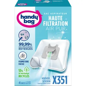 Comparateur de prix : Lot de 4 sacs aspirateur non tissé - x351 - hoover - Handy Bag