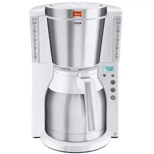 Melitta Cafetiere Look Iv Therm Timer 1011-15 Blanc/acier Brosse Melitta pas cher