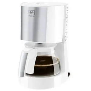 1017-03 Cafetiere Enjoy Top Glass Blanc/Acier brossé 1017-03 - Melitta pas cher