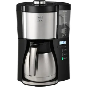 Comparateur de prix : Cafetière filtre Melitta Look® Therm Timer 1025-18 1080 W Noir et Argent