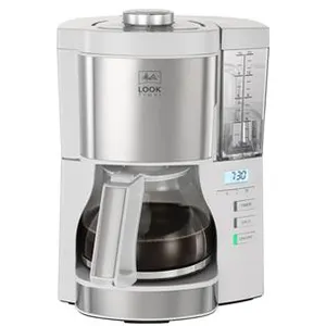 Comparateur de prix : Cafetière filtre Melitta Look V Timer 1025 07 Blanc Acier Brossé TU