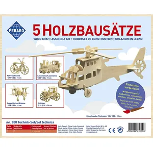 Comparateur de prix : PEBARO Maquette bois - Set technics 5 pièces 850/1 850/2 850/3 850/4 850/5