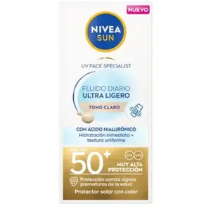 Nivea Fluide solaire quotidien protection visage SPF50+ #ton clair pas cher