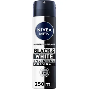 NIVEA - Black&White 72H Déodorants 250 ml male pas cher