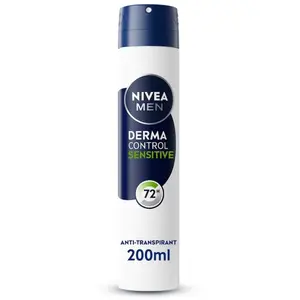 Nivea Déodorant spray - Derma Control Sensitive - Homme - 200ml pas cher