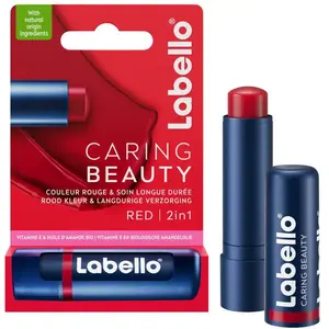 Comparateur de prix : Labello - Baume soin des lèvres stick coloré rouge Caring Beauty Baume à lèvres 4.8 g female