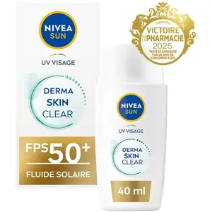 NIVEA - Derma skin Clear - Fluide UV solaire vis age FPS 50 Protection solaire 40 ml unisex pas cher