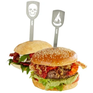 GEFU Lot de 2 pics à burgers en acier inoxydable argentVendu paramazon
