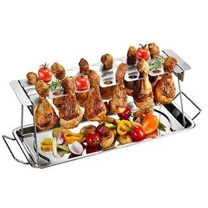 Support pour cuisses de poulet barbecue BBQ Gefu Acier inoxydable ArgentVendu paramazon