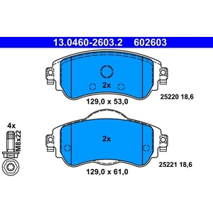 ATE Plaquettes de frein X4 pour CITROËN: C4 (Ref: 13.0460-2603.2) pas cher