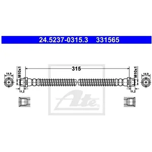 ATE Flexible de frein pour VOLKSWAGEN: Amarok (Ref: 24.5237-0315.3) pas cher