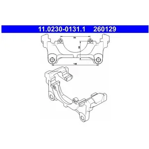 Comparateur de prix : Support, étrier de frein 11.0230-0131.1 ATE 11.02300131.1