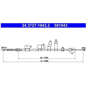 ATE Câble de frein à main pour TOYOTA: Auris (Ref: 24.3727-1943.2) pas cher