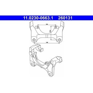 Comparateur de prix : ATE Support, étrier de frein, Essieu avant, par ex. pour Audi, VW, Skoda
