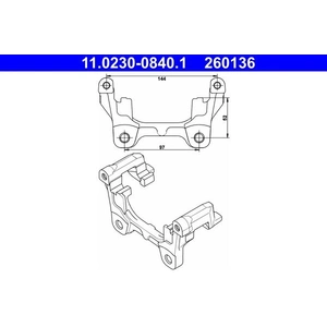 ATE Support, étrier de frein pour JAGUAR: XF, XJ (Ref: 11.0230-0840.1) pas cher