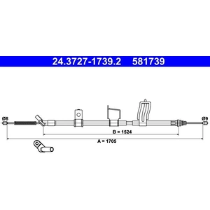 Comparateur de prix : ATE Câble de frein à main pour NISSAN: Qashqai (Ref: 24.3727-1739.2)