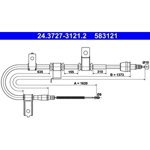 Comparateur de prix : ATE Câble de frein à main pour HYUNDAI: Getz (Ref: 24.3727-3121.2)
